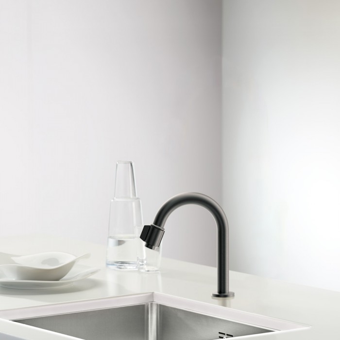 Περιστρεφόμενο Στόμιο με Διακόπτη On/Off Για Σύνδεση με Φίλτρο Νερού - 1/2 Cora 13504-410 Black Brushed