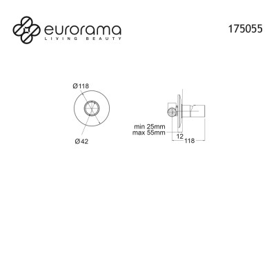 Μίκτης Εντοιχισμού Res-Pro 1 Εξόδου Eurorama 175055-100 Chrome