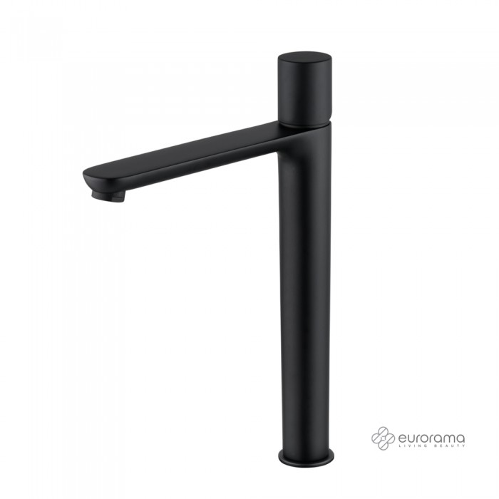 Μπαταρία Νιπτήρος Res-Pro Θερμομικτική Υψηλή Για Επιτραπέζιους Νιπτήρες με Βαλβίδα Clic-Clac Eurorama 175309P-400 Black Matt