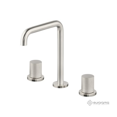 Μπαταρία Νιπτήρος Θερμομικτική Επικαθήμενη 3 Οπών Oso Eurorama 178331-110 Inox finish