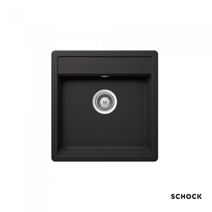 Νεροχύτης Γρανιτένιος Ένθετος Manhattan Cristalite 49x51 με 1 Γούρνα Για Ερμάριο 45 cm Schock 30050-1401 Nero