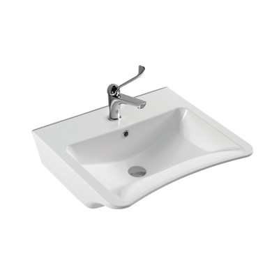 Νιπτήρας μπάνιου σε λευκό χρώμα Senior 3044-300 67.5 X 55.5 CM