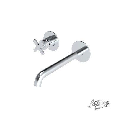 Μπαταρία Νιπτήρος Θερμομικτική Elle Cross Εντοιχισμού La Torre 38032-100 Chrome