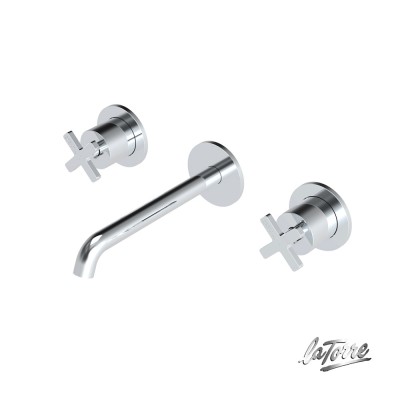 Μπαταρία Νιπτήρος Θερμομικτική Εντοιχισμού 3 Οπών Elle Cross La Torre 38118-100 Chrome