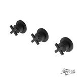 Μίκτης Εντοιχισμού 3 Οπών με Εκτροπέα 3 Εξόδων Elle Cross La Torre 38289-400 Black Matt