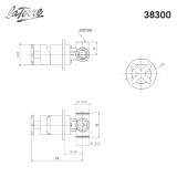 Μίκτης Εντοιχισμού 1 Εξόδου Elle Cross La Torre 38300-110 Inox finish