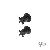 Μίκτης Εντοιχισμού 2 Οπών με Εκτροπέα 3 Εξόδων Elle Cross La Torre 38316-400 Black Matt