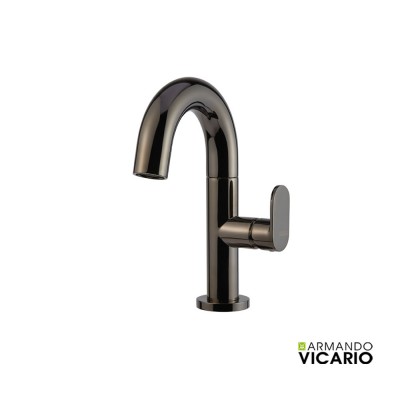 Μπαταρία Νιπτήρος Θερμομικτική Slim με Βαλβίδα Clic-Clac Vicario 500010-405 Black Chrome