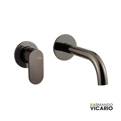 Μπαταρία Νιπτήρος Θερμομικτική Slim Εντοιχισμού Vicario 500045-405 Black Chrome