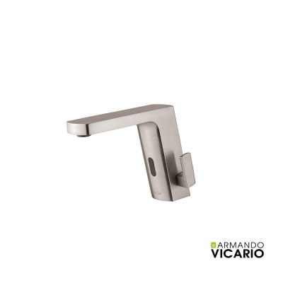 Μπαταρία Νιπτήρος Ηλεκτρονική Sensi με Λεβιέ Ρύθμισης Θερμοκρασίας  Vicario 500646-110 Inox Brushed