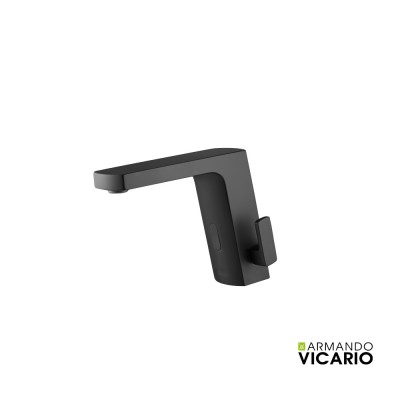 Μπαταρία Νιπτήρος Ηλεκτρονική Sensi με Λεβιέ Ρύθμισης Θερμοκρασίας  Vicario 500646-400 Black Matt