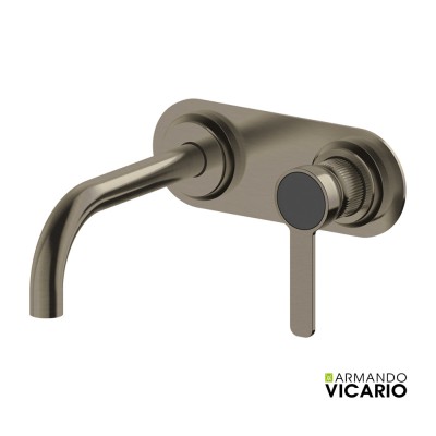 Μπαταρία Νιπτήρα Τοίχου Lumiere Vicario 516045-410 Black Brushed