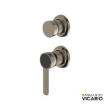 Μίκτης Εντοιχισμού με Εκτροπέα 3 Εξόδων Lumiere Vicario 516053-410 Black Brushed