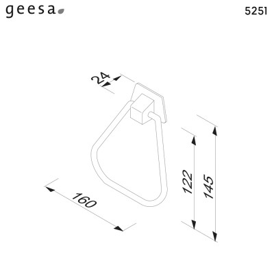 Κρίκος Τριγωνικός Geesa 5251 Chrome