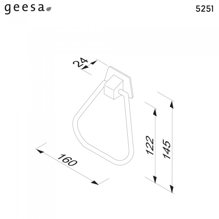 Κρίκος Τριγωνικός Geesa 5251 Chrome