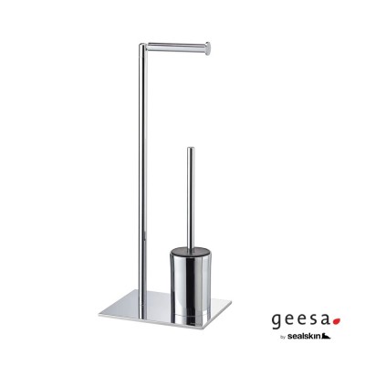 Χαρτοθήκη Επιδαπέδια με Πιγκάλ Geesa 800204-100 Chrome