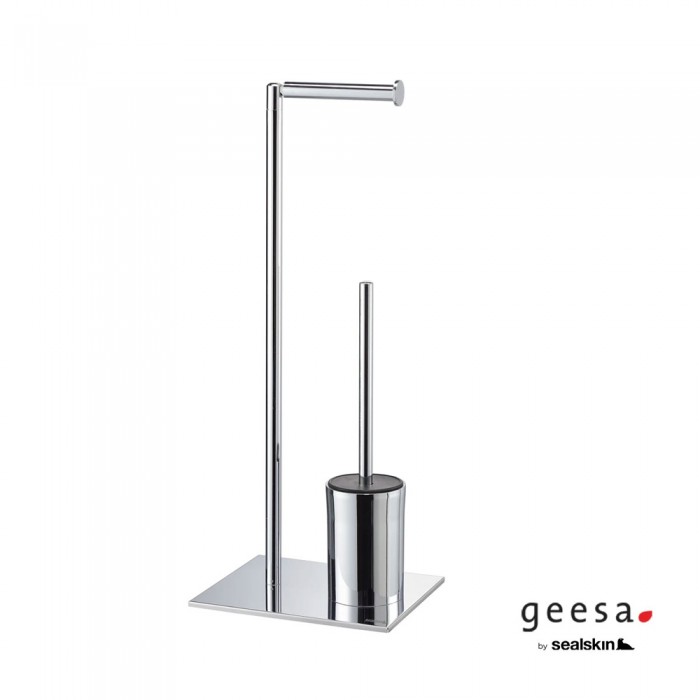 Χαρτοθήκη Επιδαπέδια με Πιγκάλ Geesa 800204-100 Chrome