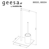 Χαρτοθήκη Επιδαπέδια με Πιγκάλ Geesa 800204-100 Chrome
