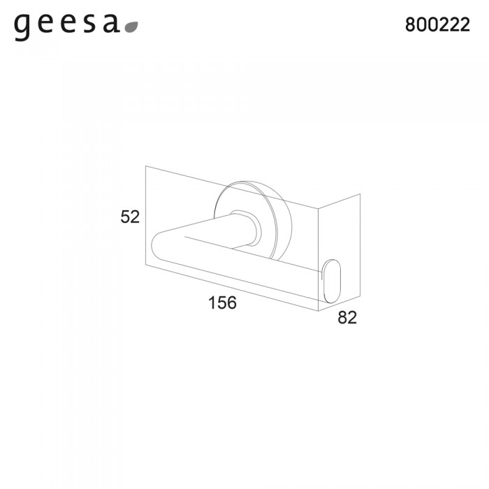 Χαρτοθήκη της Σειράς Cooper Tiger Geesa 800222-110 Inox finish