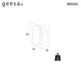 Άγκιστρα Μικρά Σετ (2 Τμχ.) της Σειράς Cooper Tiger Geesa 800226-110 Inox finish