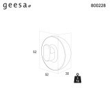 Άγκιστρο μεγάλο της Σειράς Cooper Tiger Geesa 800228-110 Inox finish