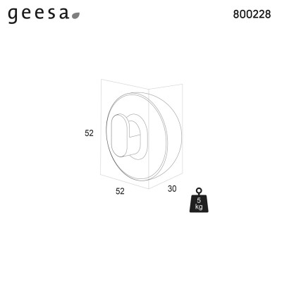 Άγκιστρο μεγάλο της Σειράς Cooper Tiger Geesa 800228-110 Inox finish