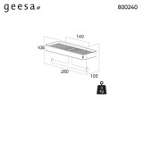 Χαρτοθήκη Διπλή με Εταζέρα 28 cm της Σειράς Cooper Tiger Geesa 800240-400 Black Matt