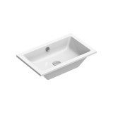 Νιπτήρας μπάνιου σε λευκό χρώμα Gsi Kube 8953-300  60 x 37 cm