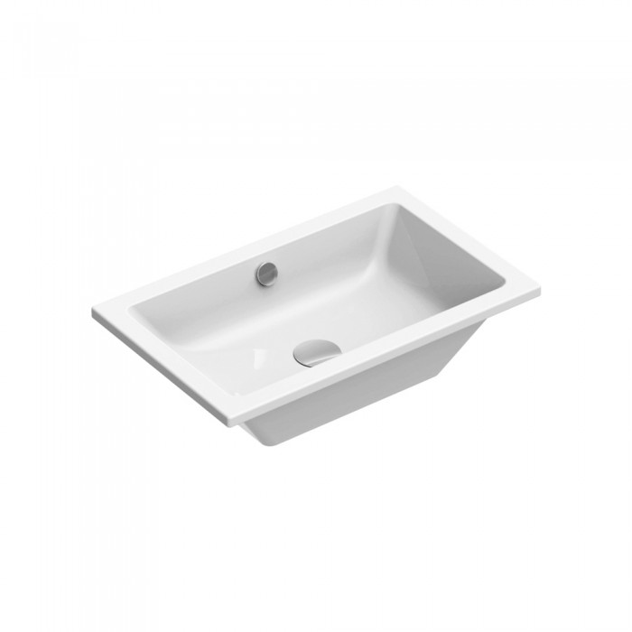 Νιπτήρας μπάνιου σε λευκό χρώμα Gsi Kube 8953-300  60 x 37 cm