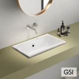 Νιπτήρας μπάνιου σε λευκό χρώμα Gsi Kube 8953-300  60 x 37 cm