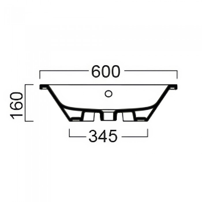 Νιπτήρας μπάνιου σε λευκό χρώμα Gsi Kube 8953-300  60 x 37 cm