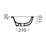 Νιπτήρας μπάνιου σε λευκό χρώμα Gsi Kube 8953-300  60 x 37 cm