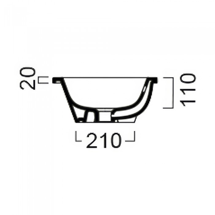 Νιπτήρας μπάνιου σε λευκό χρώμα Gsi Kube 8953-300  60 x 37 cm