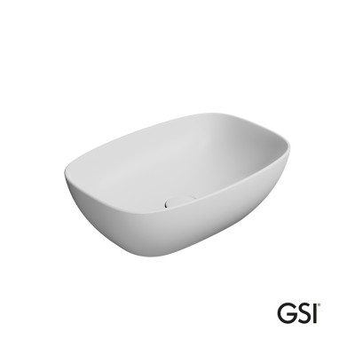 Νιπτήρας Nubes 50x35 Επιτραπέζιος Gsi 9784-301 White Matt