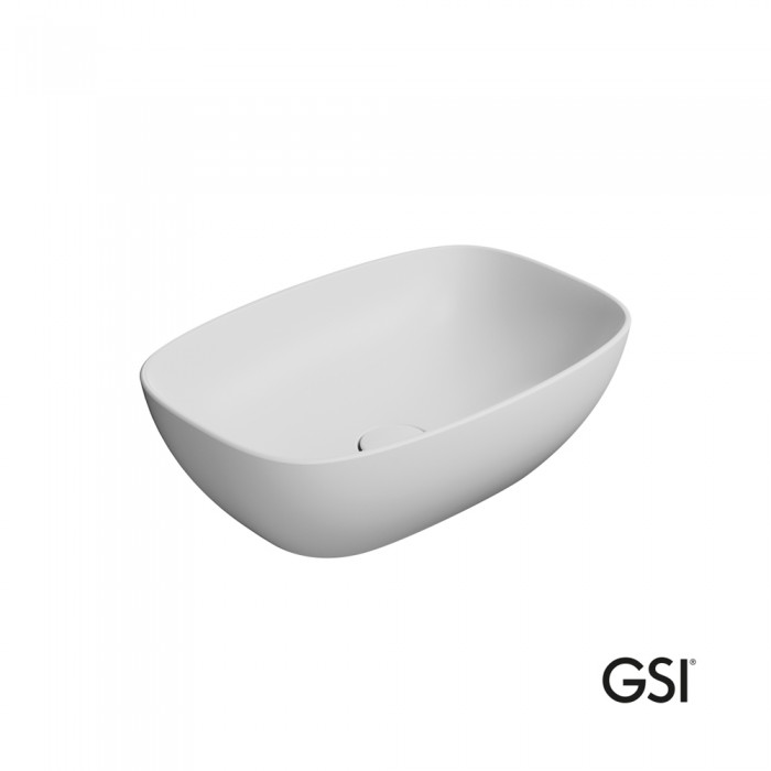 Νιπτήρας Nubes 50x35 Επιτραπέζιος Gsi 9784-301 White Matt