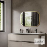 Καθρέπτης Fiz 60x80 cm Φωτιζόμενος Led με Πλαίσιο Αλουμινίου Luminor FIZ6080-221 Antique Brass