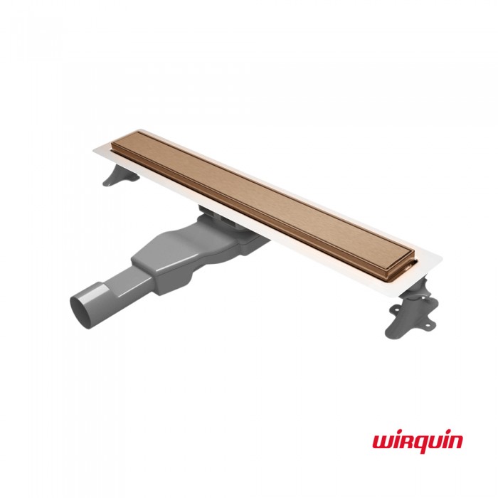 Κανάλι Ντους Flat Linear 60cm Wirquin FL600-811 Rose Gold Brushed PVD