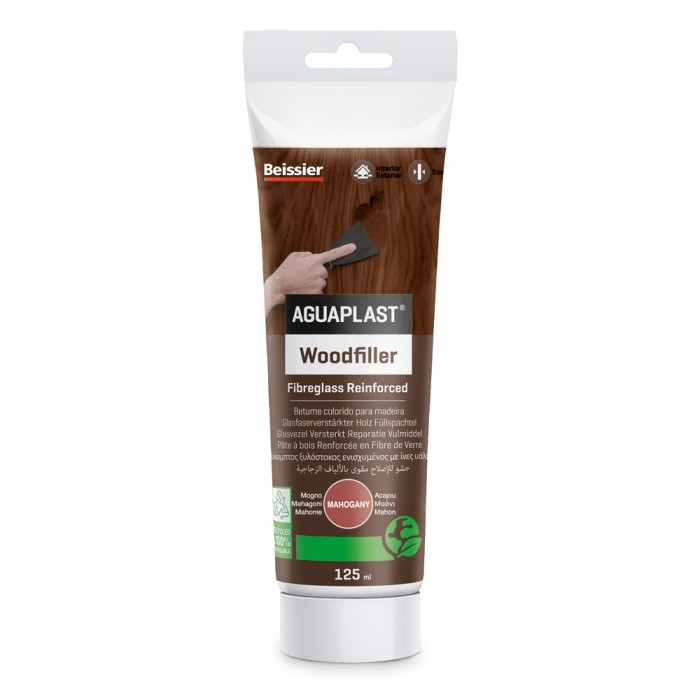 Ξυλόστοκος Εύκαμπτος υδατοδιαλυτός ενισχυμένος με ίνες υάλου Beissier Aguaplast σε χρώμα 125 ml Μαόνι - Mahogany 70481-005