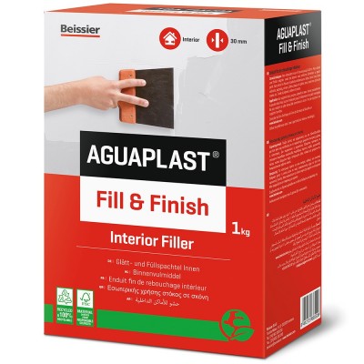 Στόκος Εσωτερικής Χρήσης με Βάση τον Γύψο σε Σκόνη για Απορροφητικά Υποστρώματα 1 Kg Aguaplast Fill & Finish Beissier