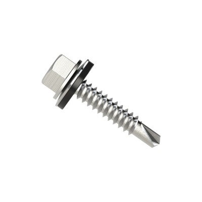 Τρυπανόβιδες εξάγωνες DIN 7504-Κ Γαλβανιζέ με ροδέλα στεγανοποίησης 6.3x32mm (Τιμή ανά Τεμάχιο)