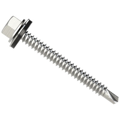 Τρυπανόβιδες εξάγωνες DIN 7504-Κ Γαλβανιζέ με ροδέλα στεγανοποίησης 6.3x60mm (Τιμή ανά Τεμάχιο)