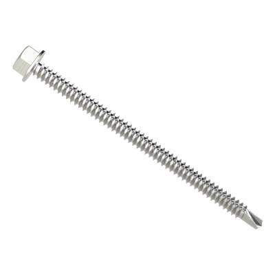 Τρυπανόβιδες εξάγωνες DIN 7504-Κ Γαλβανιζέ ΧΩΡΙΣ ροδέλα στεγανοποίησης 6.3x100mm (Τιμή ανά Τεμάχιο)