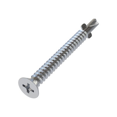 Τρυπανόβιδες Αυτοδιάτρητες Φρεζάτες Σταυρού Με Φτερά 4.8x45mm Γαλβανιζέ DIN 7504-Ο (Τιμή ανά Τεμάχιο)