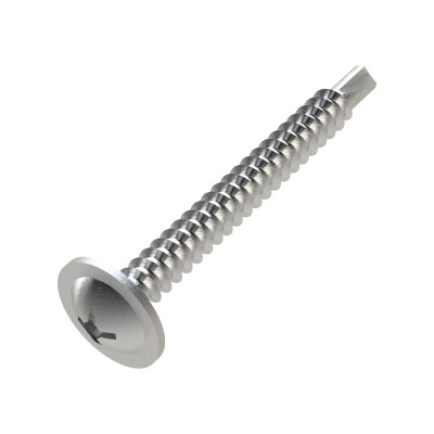 Τρυπανόβιδες αυτοδιάτρητες ψωμάκι σταυρού Wafer DIN 7504T γαλβανιζέ 4.2x38mm (Τιμή ανά Τεμάχιο)