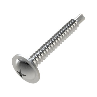 Τρυπανόβιδες αυτοδιάτρητες ψωμάκι σταυρού Wafer DIN 7504T γαλβανιζέ 4.8x38mm (Τιμή ανά Τεμάχιο)