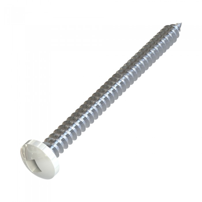 Λαμαρινόβιδες Ψωμάκι Τετράγωνες 4.2x50mm Λευκές Ral 9016 DIN 7981 (Τιμή ανά Τεμάχιο)
