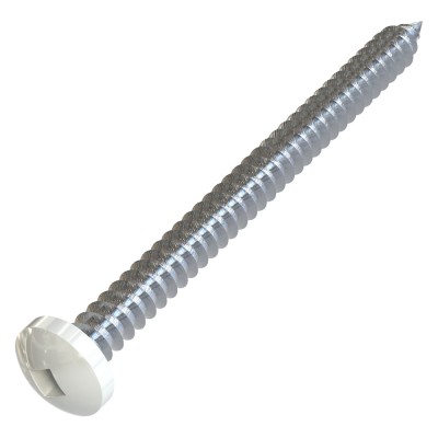 Λαμαρινόβιδες Ψωμάκι Τετράγωνες 4.8x60mm Λευκές Ral 9016 DIN 7981 (Τιμή ανά Τεμάχιο)