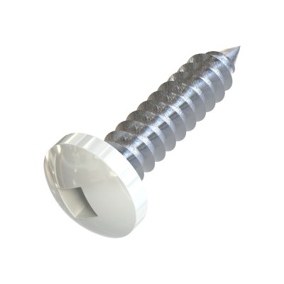 Λαμαρινόβιδες Ψωμάκι Τετράγωνες 5.5x25mm Λευκές Ral 9016 DIN 7981 (Τιμή ανά Τεμάχιο)