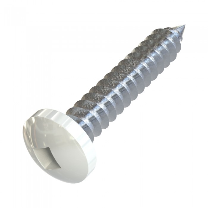 Λαμαρινόβιδες Ψωμάκι Τετράγωνες 5.5x32mm Λευκές Ral 9016 DIN 7981 (Τιμή ανά Τεμάχιο)