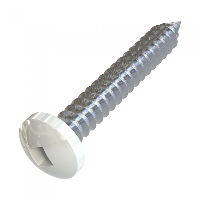 Λαμαρινόβιδες Ψωμάκι Τετράγωνες 5.5x38mm Λευκές Ral 9016 DIN 7981 (Τιμή ανά Τεμάχιο)